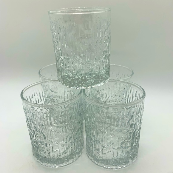 Set of 5! Vintage 1970’s Bark Glass Ravenhead Siesta Glasses - Picture 1 of 6